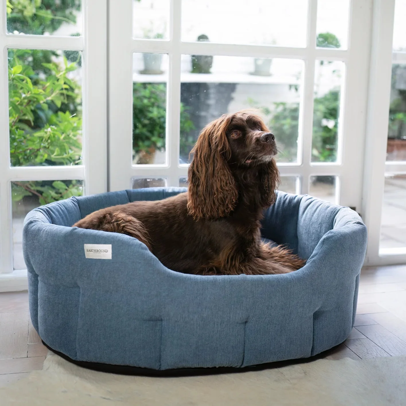 Earthbound Orkney Daisy Blue Dog Bed - Image 5