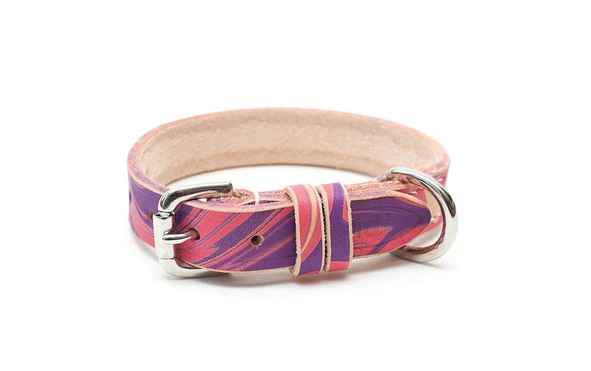Patterned Leather Dog Collars - Image 5