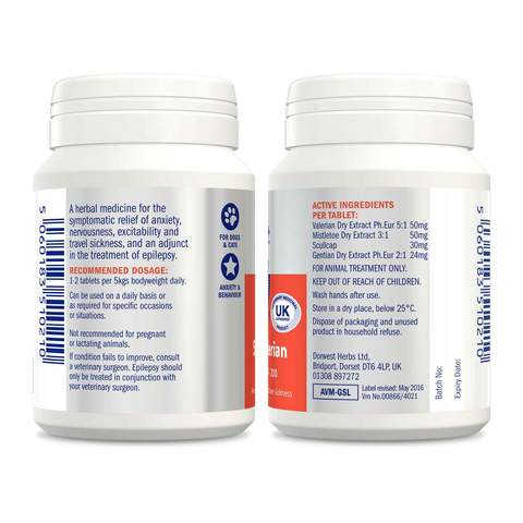 Scullcap & Valerian Calming Tablets For Dogs And Cats - Image 6